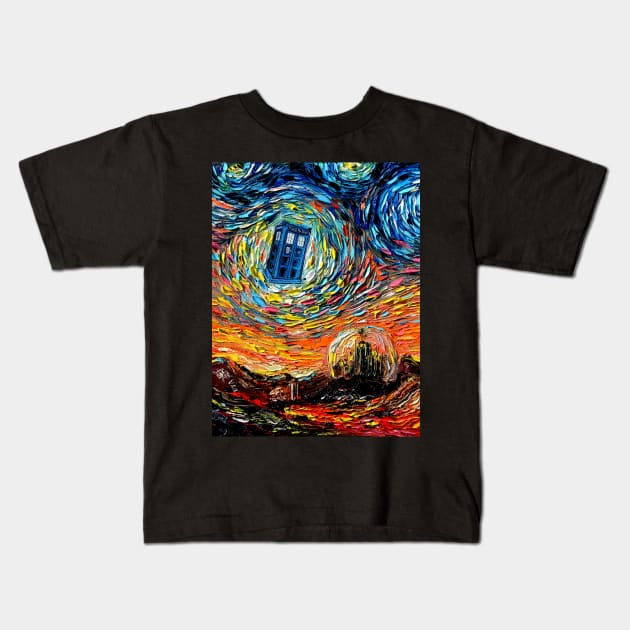 van Gogh Never Saw Gallifrey Kids T-Shirt by sagittariusgallery